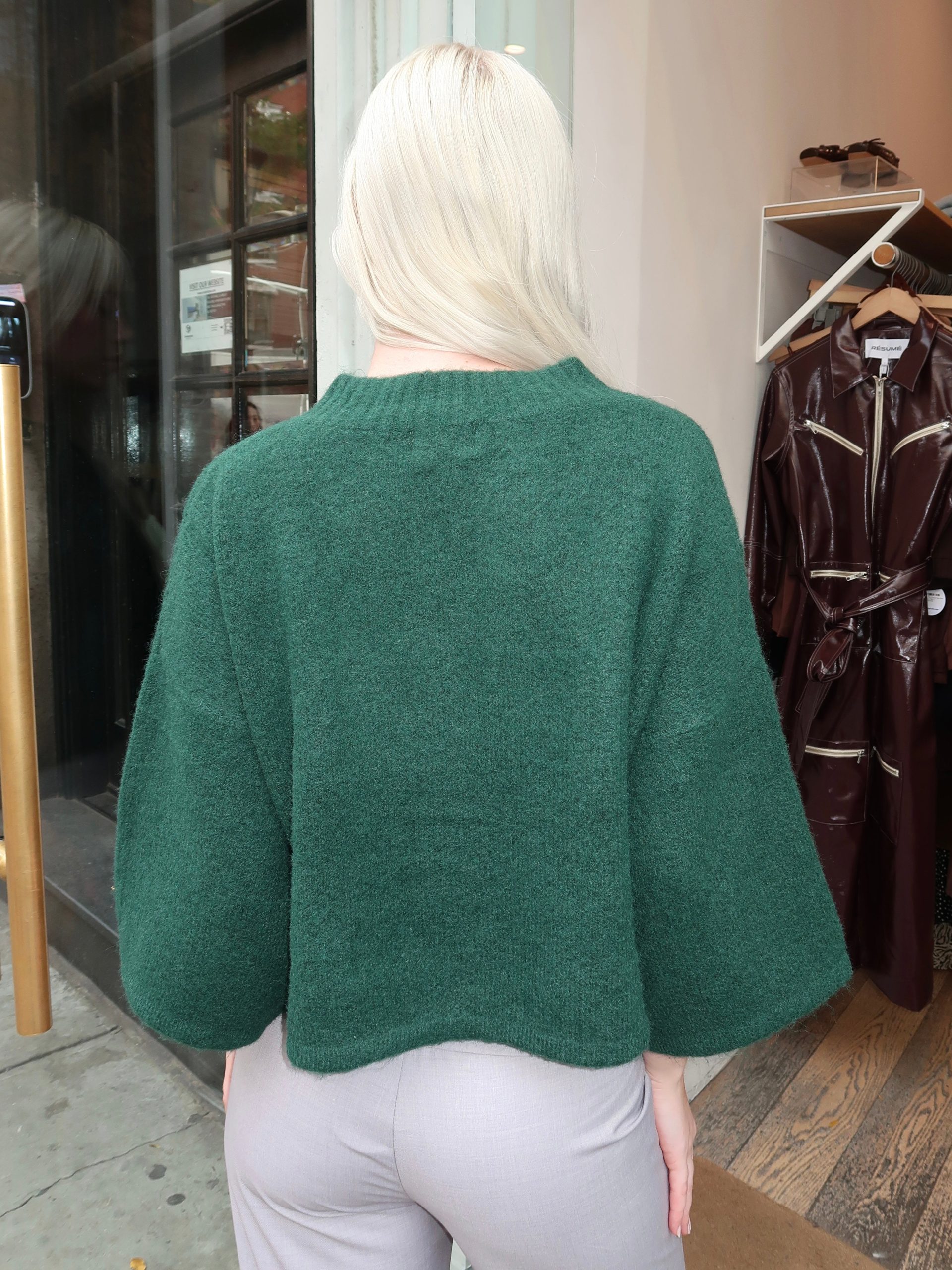 Martha Sweater Card in Dark Green - Image 3