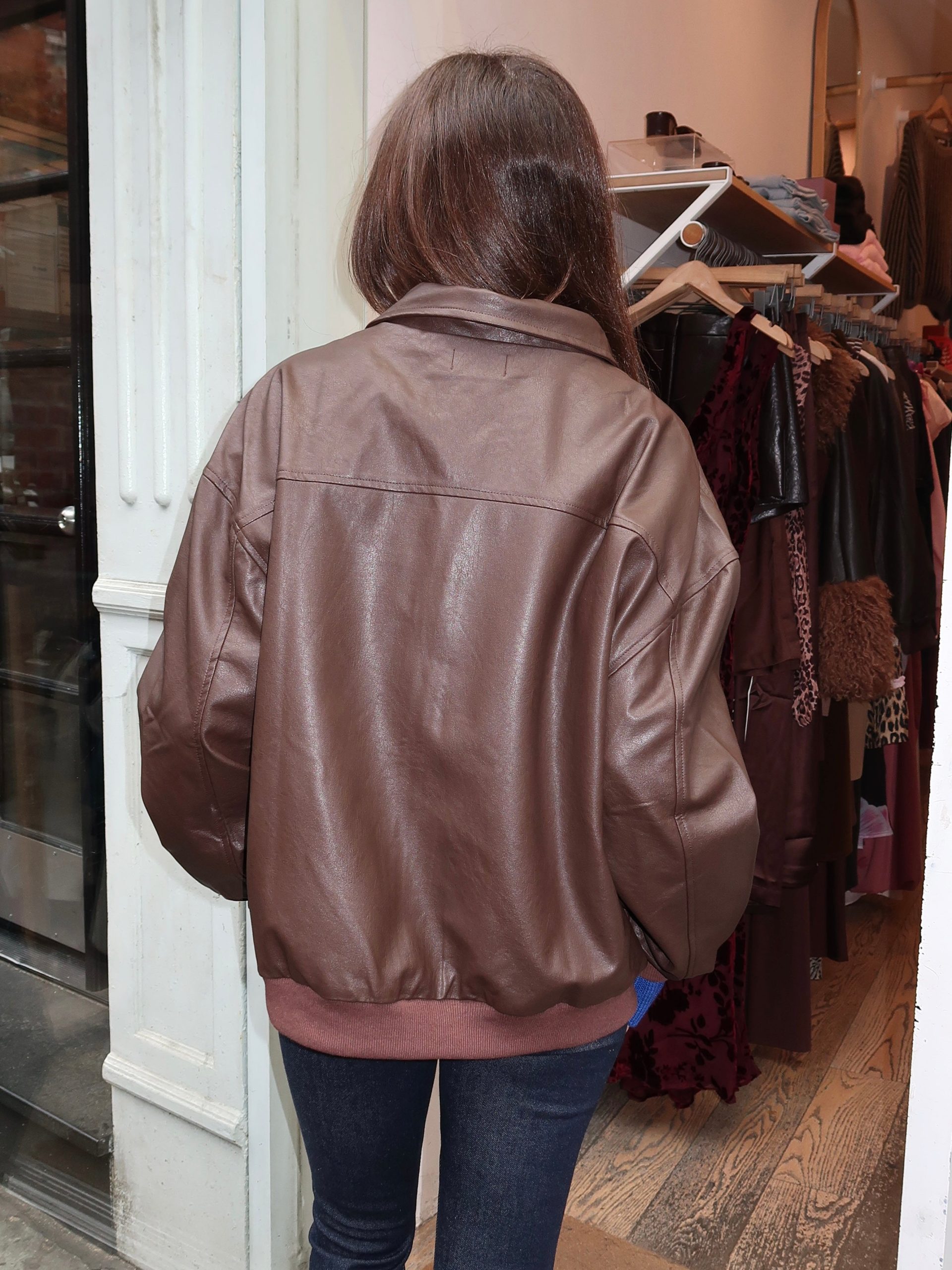 Pheonix Bomber Jacket in Brown - Image 3